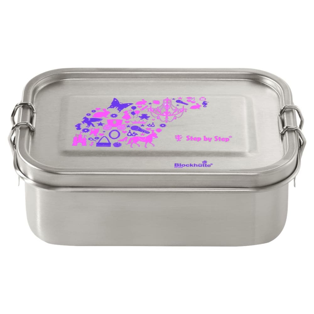 Lunchbox aus Edelstahl, Purple & Rose